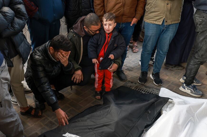 At the Abu Yussef Al-Najjar hospital in Rafah, AFP saw corpses lined up in body bags while relatives grieved 